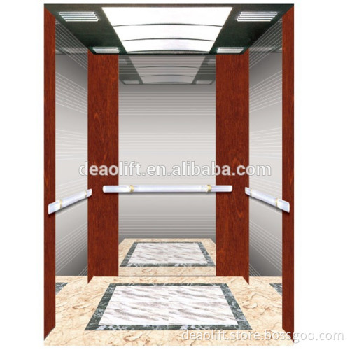 Imported Wooden-Color Steel Plat Car Wall Small Home Elevator Lift Villa Elevator